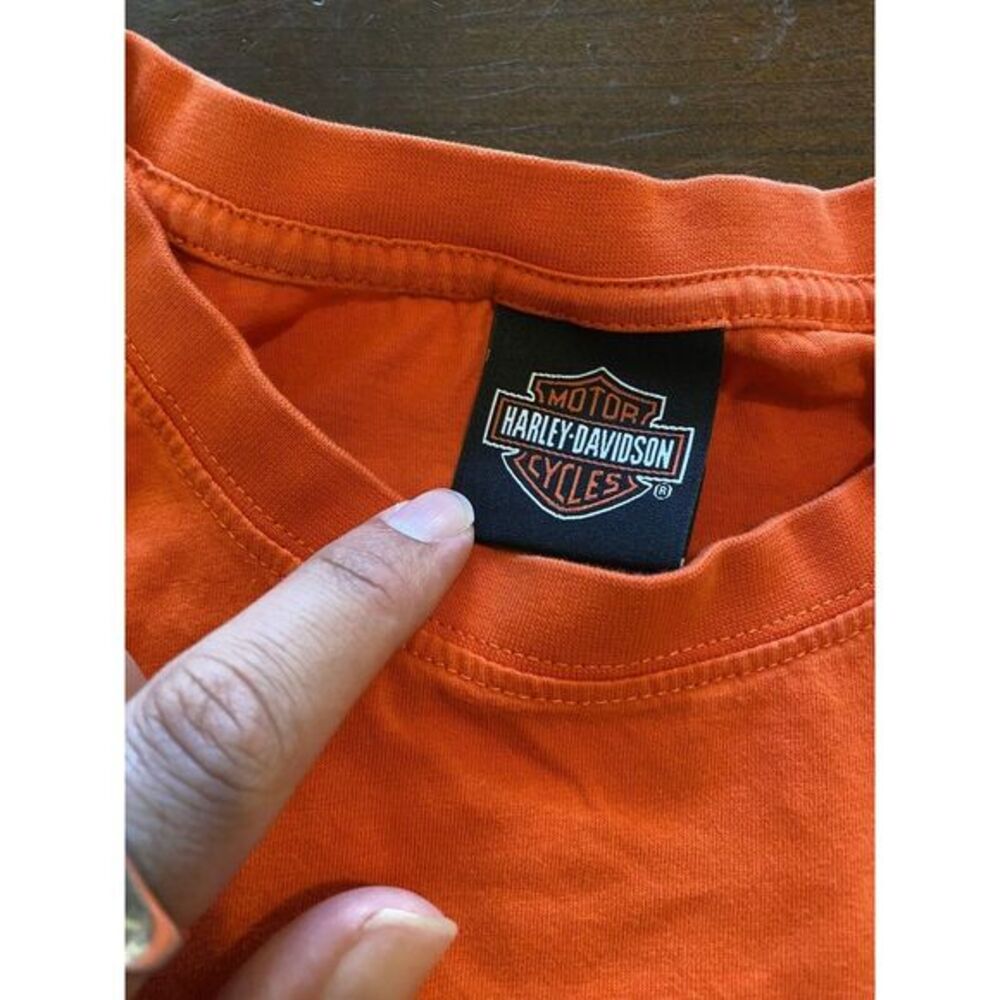 Harley Davidson Orange pocket T Shirt Size XL Extra Large TIMPANOGOS Lindon Utah - Picture 4 of 8